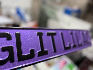 Glitter Lilac Show Plate