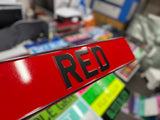 Red Reflective Show Plate