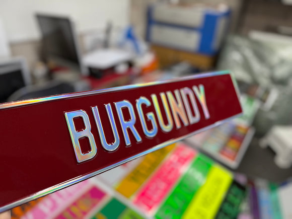 Burgundy Red Show Plate