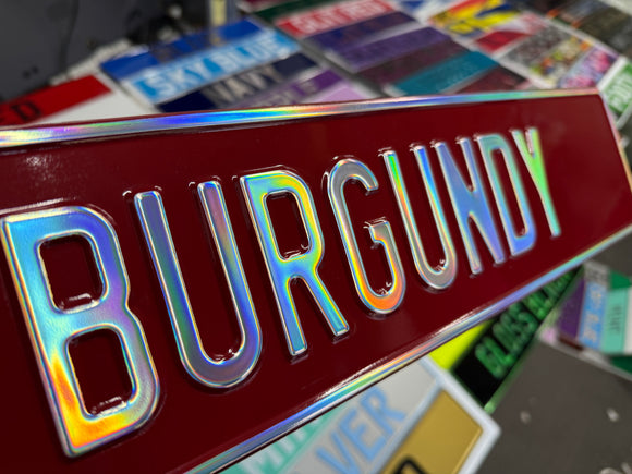 Burgundy Red Trucker Plate