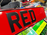 Red Reflective Show Plate