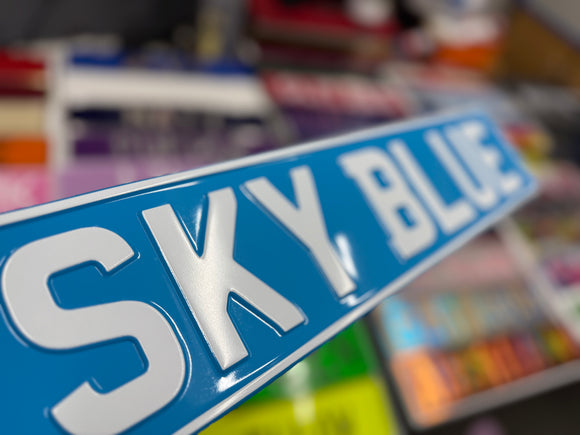 Sky Blue Show Plate