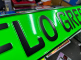 Fluorescent Green Show Plate