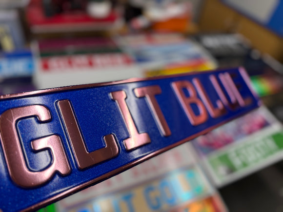 Glitter Blue Show Plate