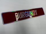 Burgundy Red Trucker Plate