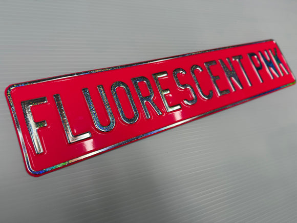 Fluorescent Pink Show Plate