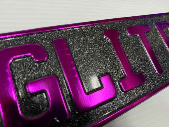 Glitter Black Show Plate