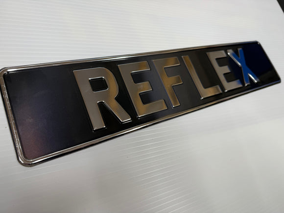 Reflective Black Show Plate