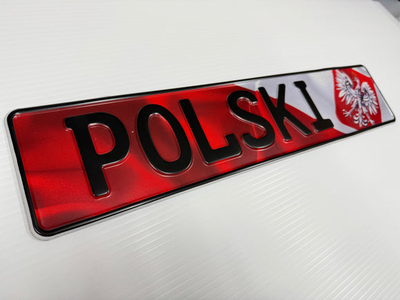 Polish Flag Show Plate Polski Polska