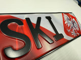 Polish Flag Show Plate Polski Polska