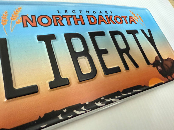 USA Style North Dakota Pressed Plate