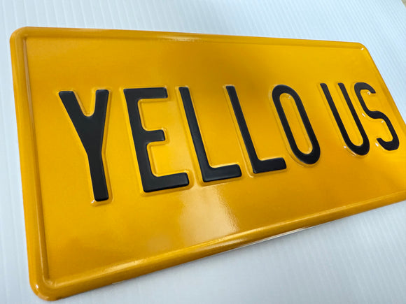 Yellow USA Style Pressed Plate