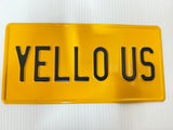 Yellow USA Style Pressed Plate