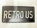 USA Style Black & Silver Retro Pressed Plate