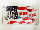 USA Style US Flag Pressed Plate Stars and Stripes