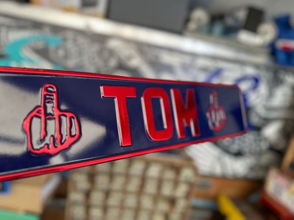 Navy Blue Trucker Plate