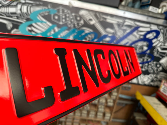 Red Reflective Trucker Plate