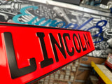 Red Reflective Trucker Plate