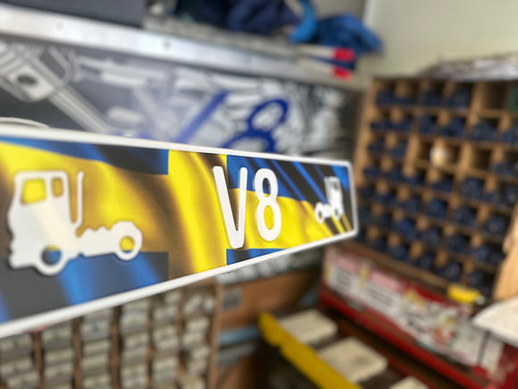 Swedish Flag Trucker Plate