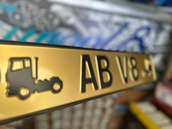Gold Trucker Plate