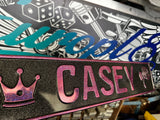 Glitter Black Trucker Plate