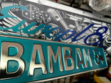 Glitter Turquoise  Trucker Plate