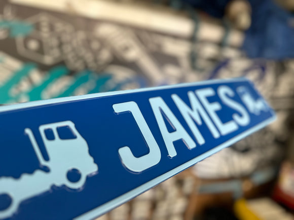Royal Blue Trucker Plate