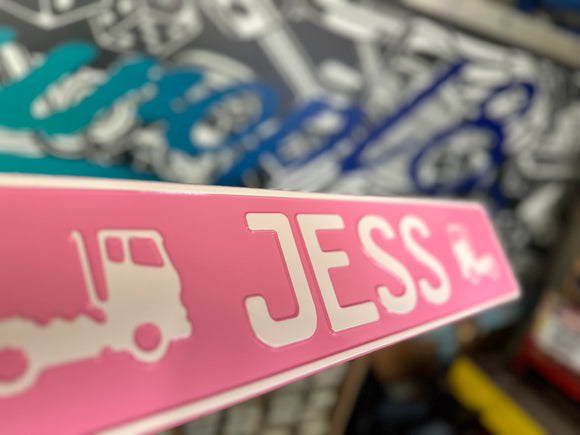 Baby Pink Trucker Plate