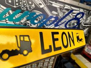 Yellow Trucker Plate