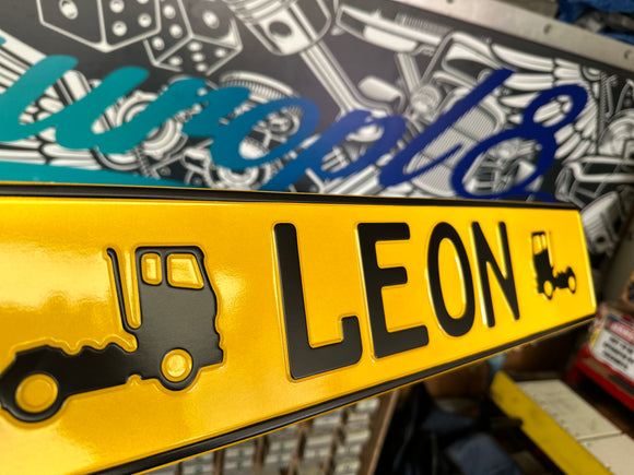 Yellow Trucker Plate