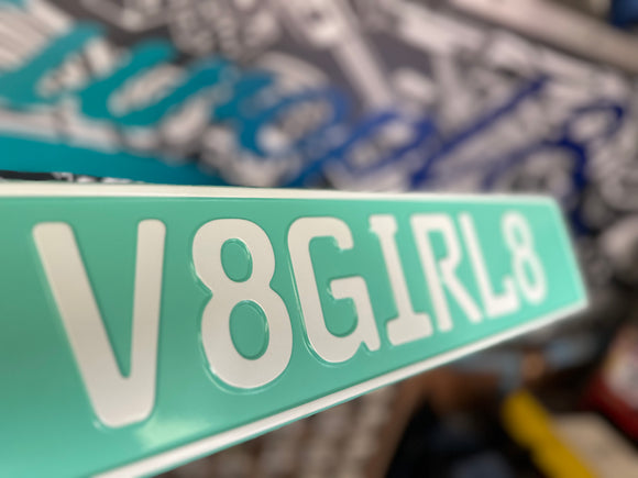 Mint Green Trucker Plate