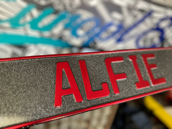 Glitter Black Trucker Plate