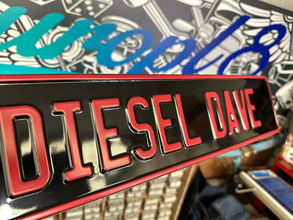 Black Gloss Trucker Plate