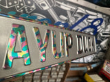 Glitter Silver Trucker Plate