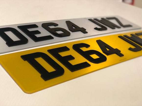 Next Gen 4D Road Legal Plastic Plates PAIR