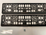 Mercedes Benz Bronze Number Plate Surround Frames Pair