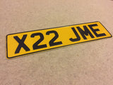 Short Road Legal Pressed Number Plate SINGLE