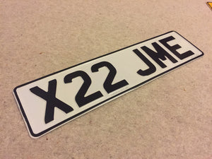 Short Road Legal Pressed Number Plate SINGLE