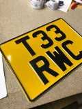 Pressed Number Plate UK Legal SINGLE ALL TYPES