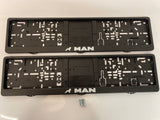 Man Truck Number Plate Surround Frames Pair