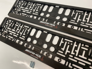 Mercedes AMG Driving Academy Number Plate Surround Frames Pair