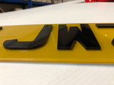 Next Gen 4D Road Legal Plastic Plate Yellow SINGLE