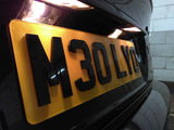 Next Gen 4D Road Legal Short 16” Plastic Plate Yellow SINGLE