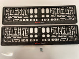 Audi Sport Black Number Plate Surround Frames Pair