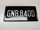 USA Style Black and Silver Pressed Show Plate