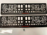Ford Performance Red Number Plate Surround Frames Pair