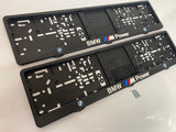 BMW M-Power Number Plate Surround Frames Pair