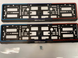 BMW Motorsport Number Plate Surround Frames Pair