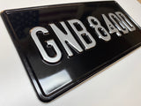 USA Style Black and Silver Pressed Show Plate