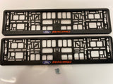 Ford Racing Number Plate Surround Frames Pair